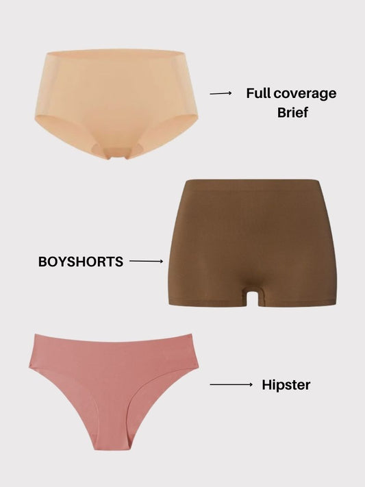 TrueBodys 3-in-1 Panty Bundle – Full Coverage, Boyshorts & Hipster