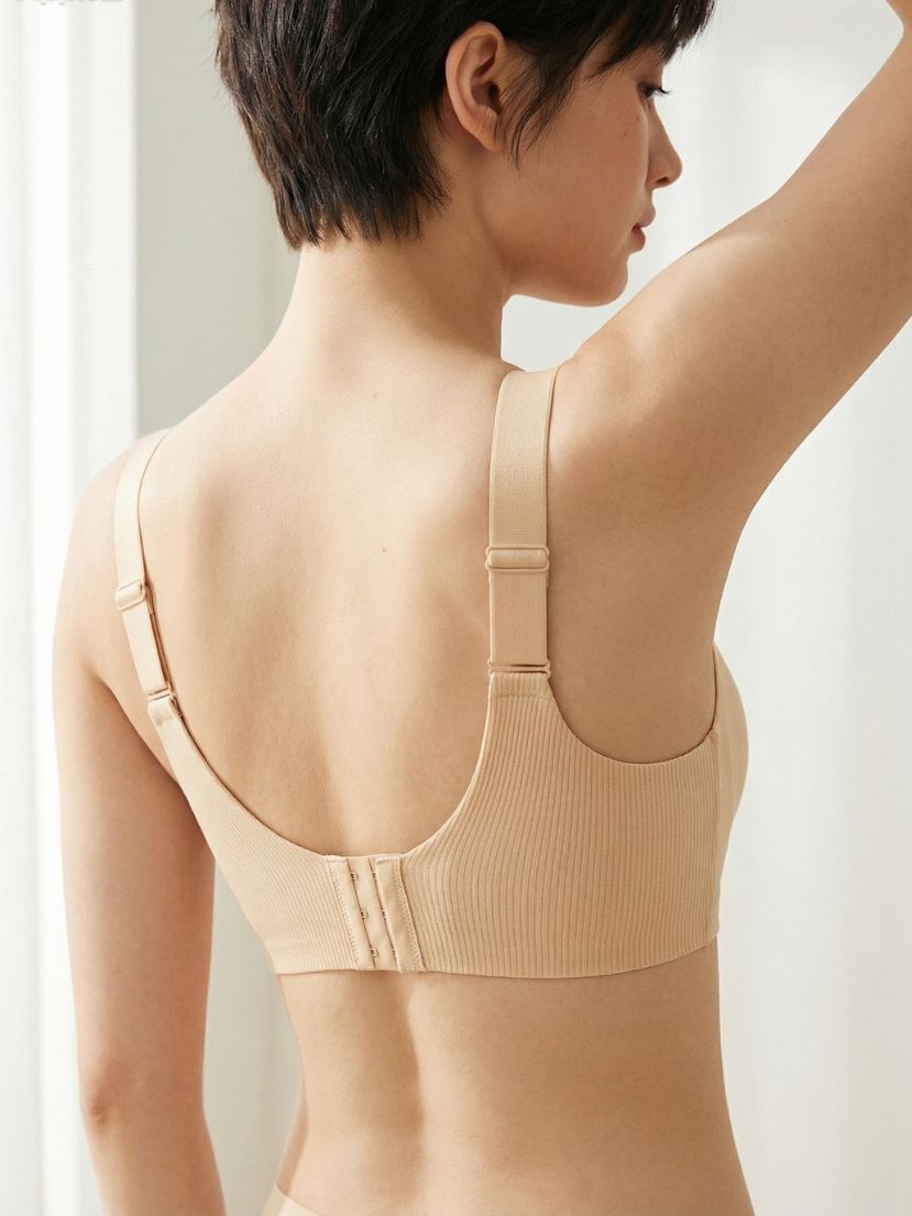 plussizer Cotton ribbed bra (D,E,F ) CUP