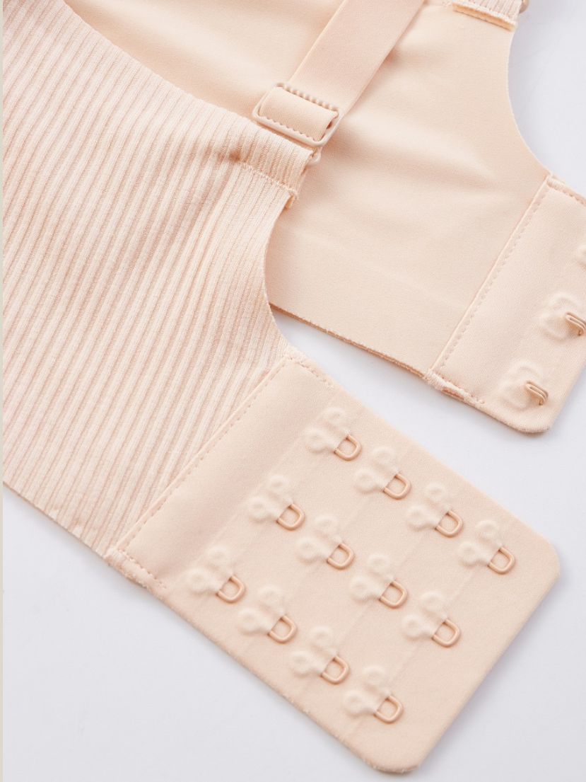 plussizer Cotton ribbed bra (D,E,F ) CUP