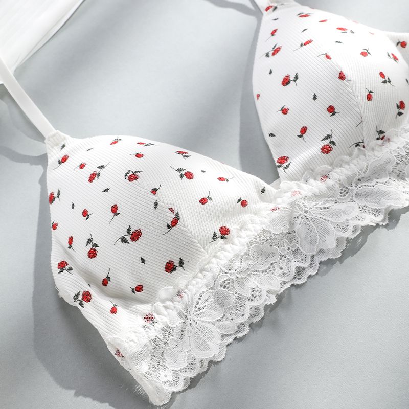 Cotton French Lace Bralette & Panty Set.